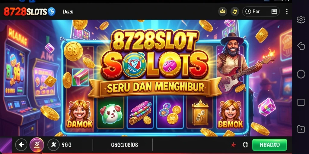 Tampilan gameplay 8728SLOTS yang seru dan penuh warna.