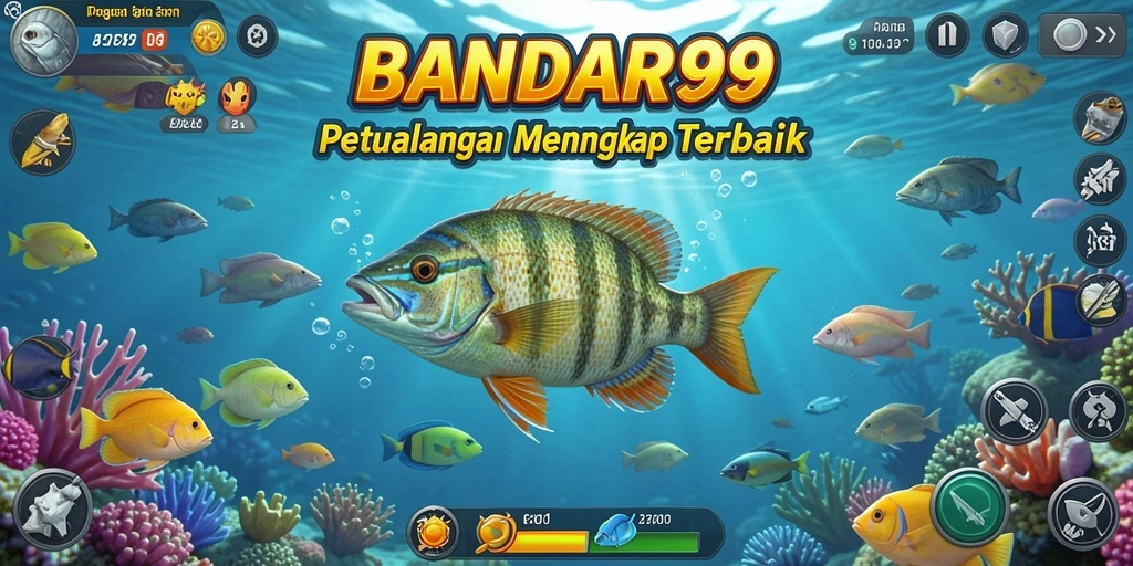 Screenshot BANDAR99 menampilkan momen seru dalam menangkap ikan.