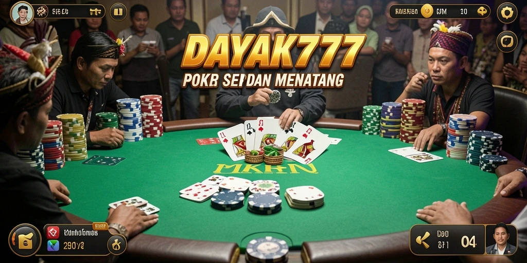 Tampilan menarik saat bermain Poker di DAYAK777.