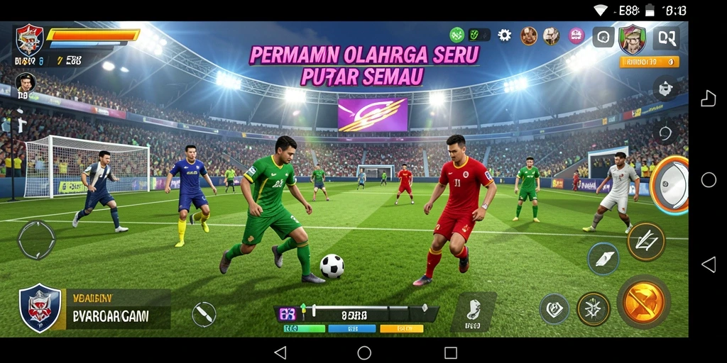 Tampilan gameplay E88 yang menarik dan penuh aksi olahraga.