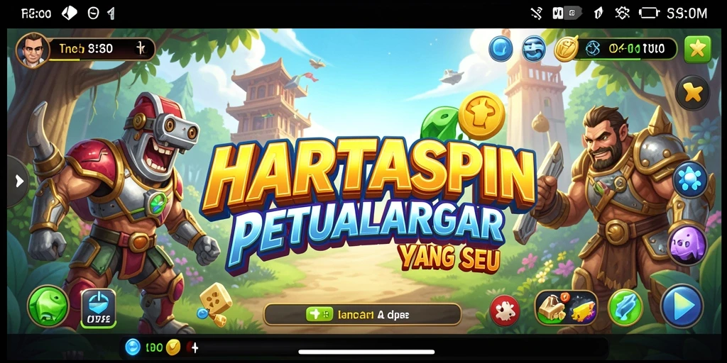 Screenshot HARTASPIN menampilkan aksi seru dalam gameplay Arcade.