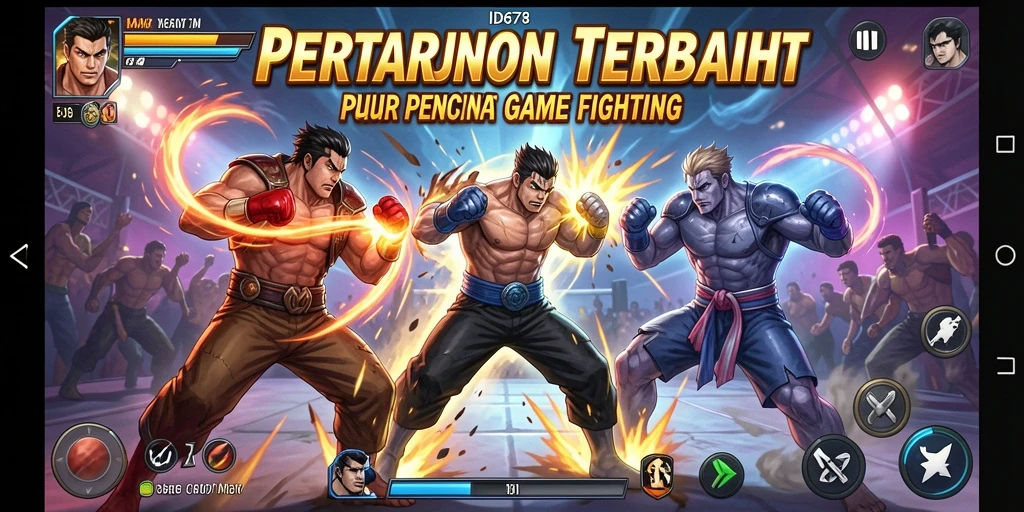 Tangkapan layar gameplay intens dari ID678 dengan karakter bertarung.
