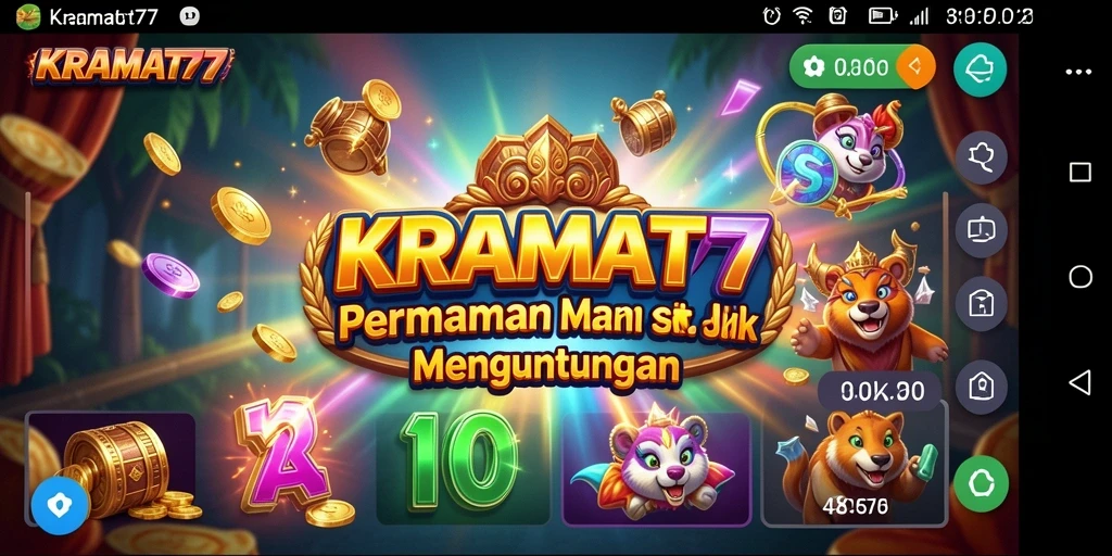 Screenshot KRAMAT77 menunjukkan gameplay Slot yang seru dan interaktif.