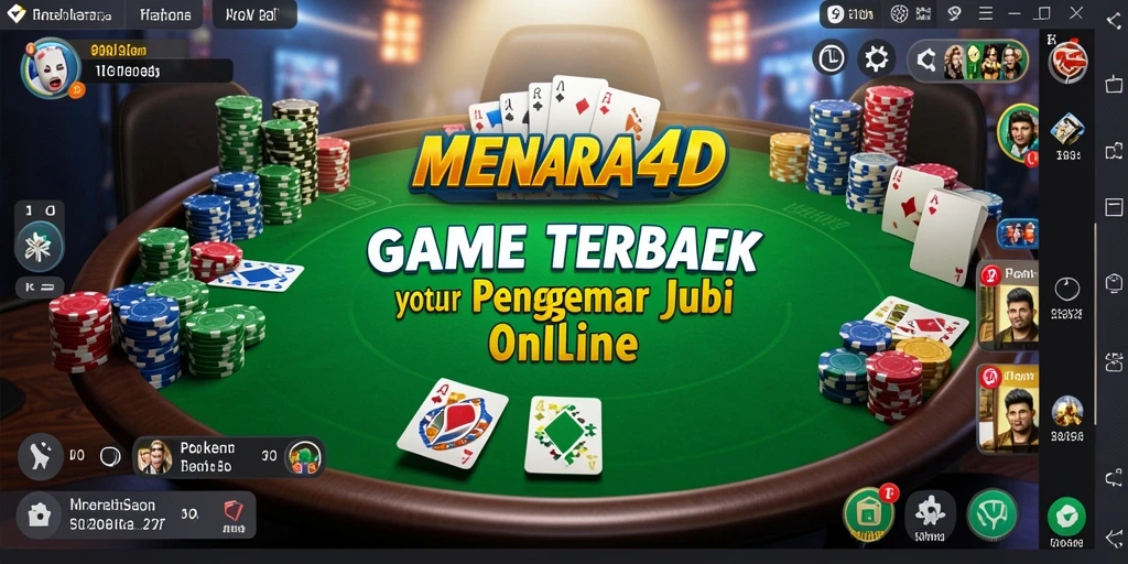 Tampilan gameplay Poker yang mendebarkan di MENARA4D.