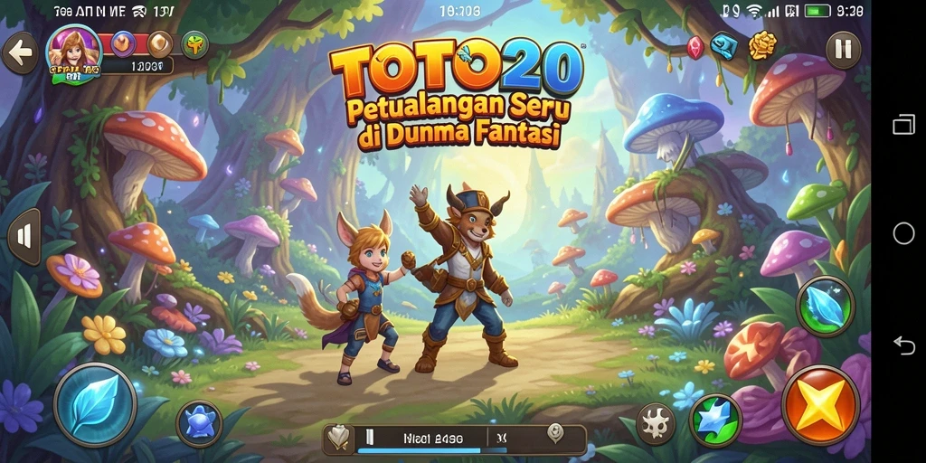 Tangkapan layar utama TOTO20 menampilkan gameplay penuh aksi dan eksplorasi.