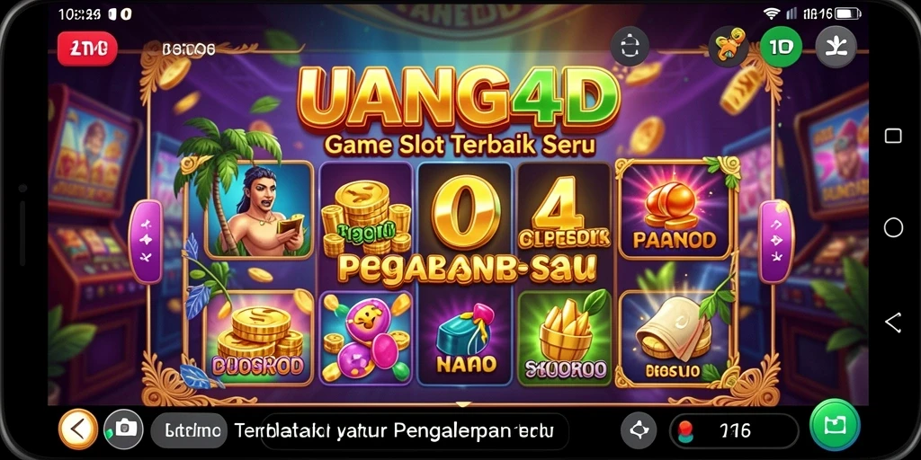 Tampilan menarik dari gameplay Slot UANG4D yang mendebarkan.