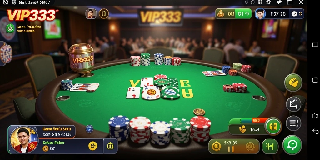 Screenshot VIP333 menampilkan gameplay Poker yang seru.