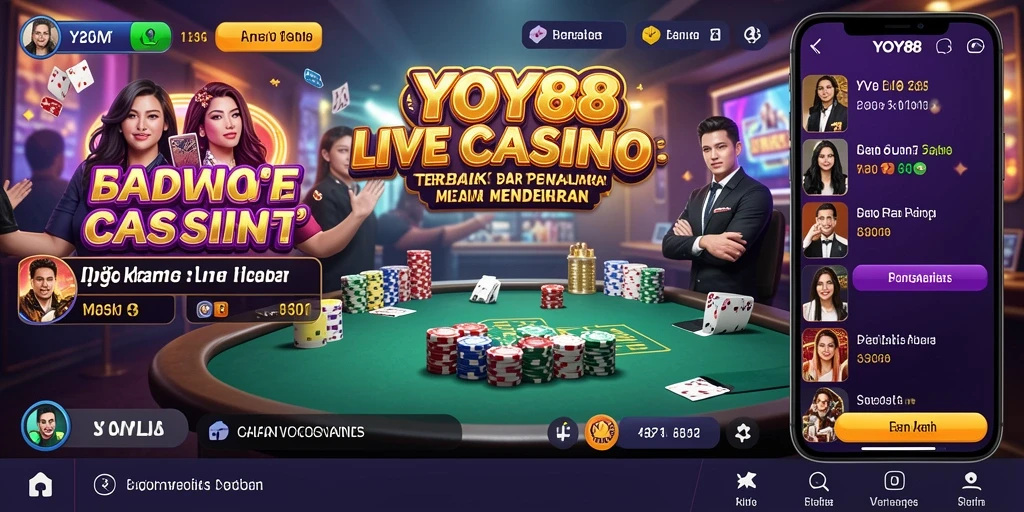 Screenshot gameplay Live Casino YOYO88 dengan dealer langsung yang memikat.